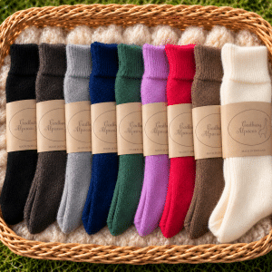 Everyday Alpaca Socks – Plain Colours, British Made