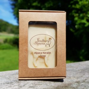 alpaca keratin soap from cadbury alpacas