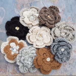 hair flower clips and brooches