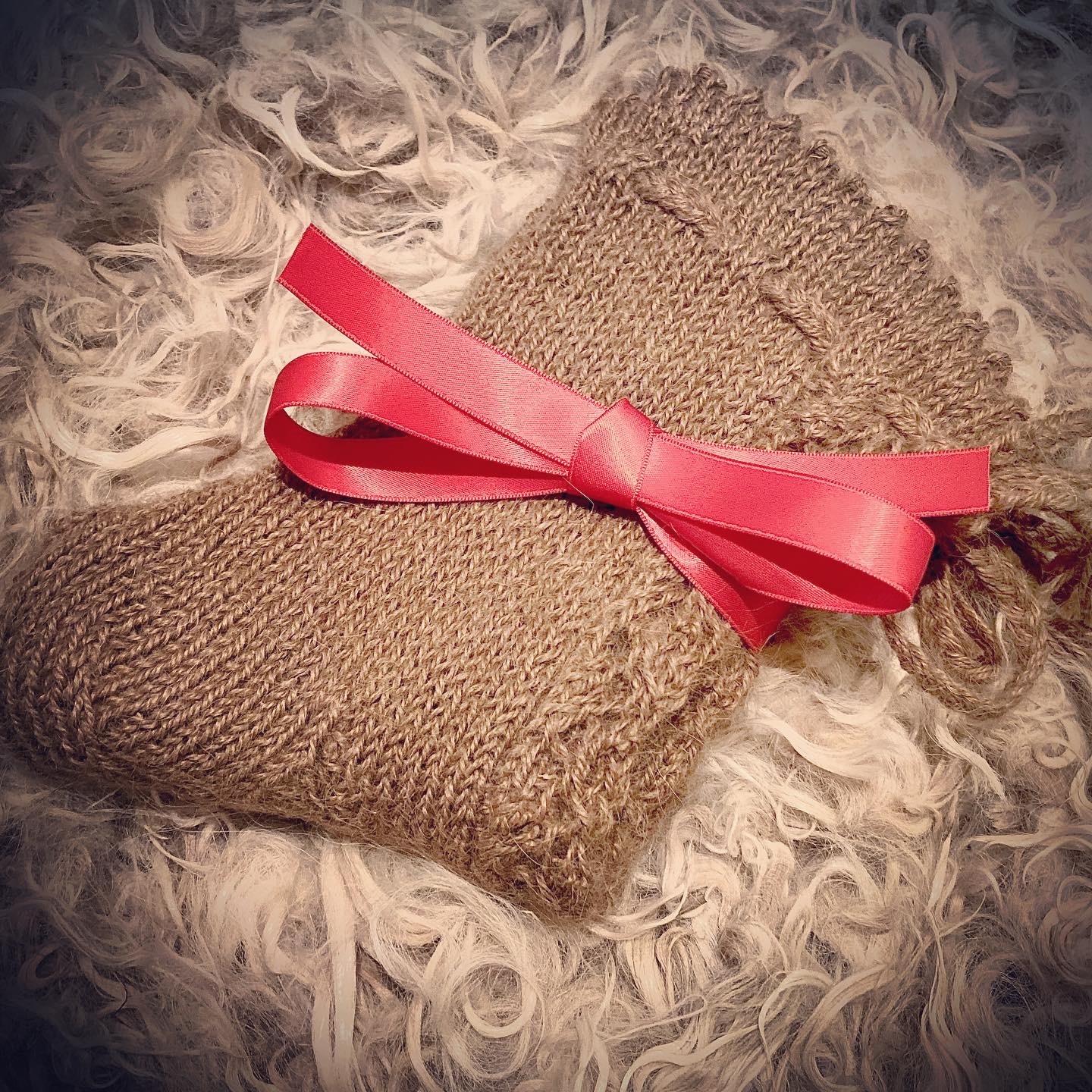 Handknitted 100% Alpaca Lacy Bed Socks