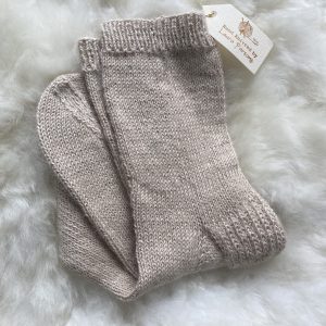 Hand Knitted 100% Alpaca Plain Bedsocks