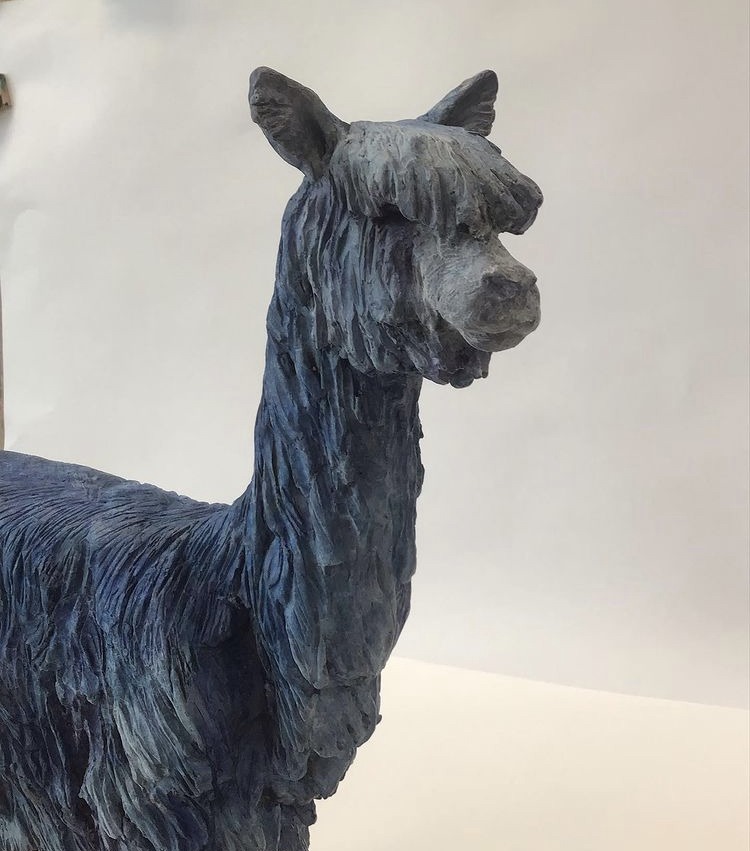 Bronze Sculpture of a Suri Alpaca - Image 3