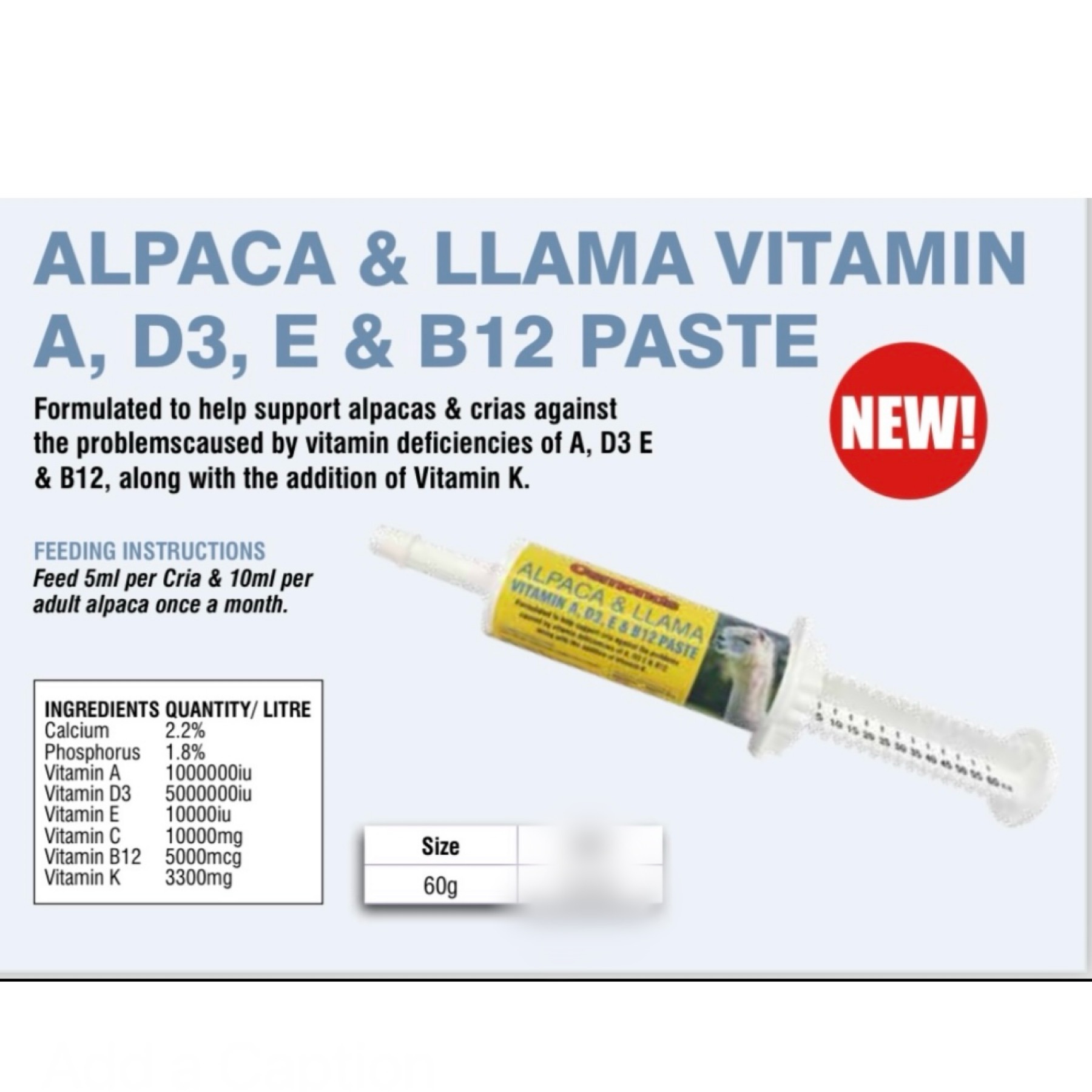 Vitamin D Paste - Vitamin A, D3, E & B12 - Image 3